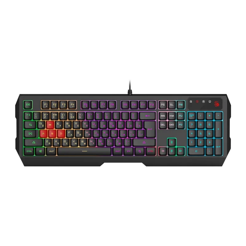 Клавиатура A4Tech Bloody USB Multimedia for gamer LED (B140N)