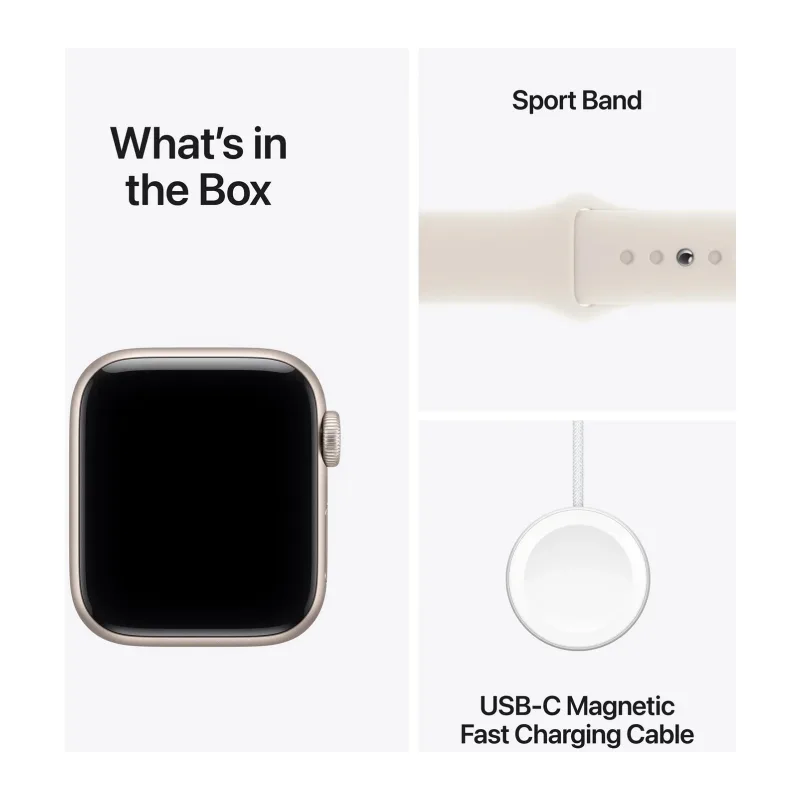 Умные часы Apple Watch SE 3 GPS 40mm Starlight Al Case Starlight Sport Band S/M A3324 (MEH34X/A)