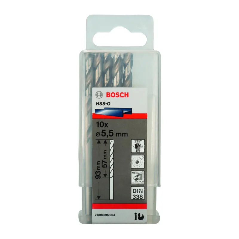 Сверло Bosch HSS-G Standard 5,5 мм по металлу (-10-) 2.608.595.064