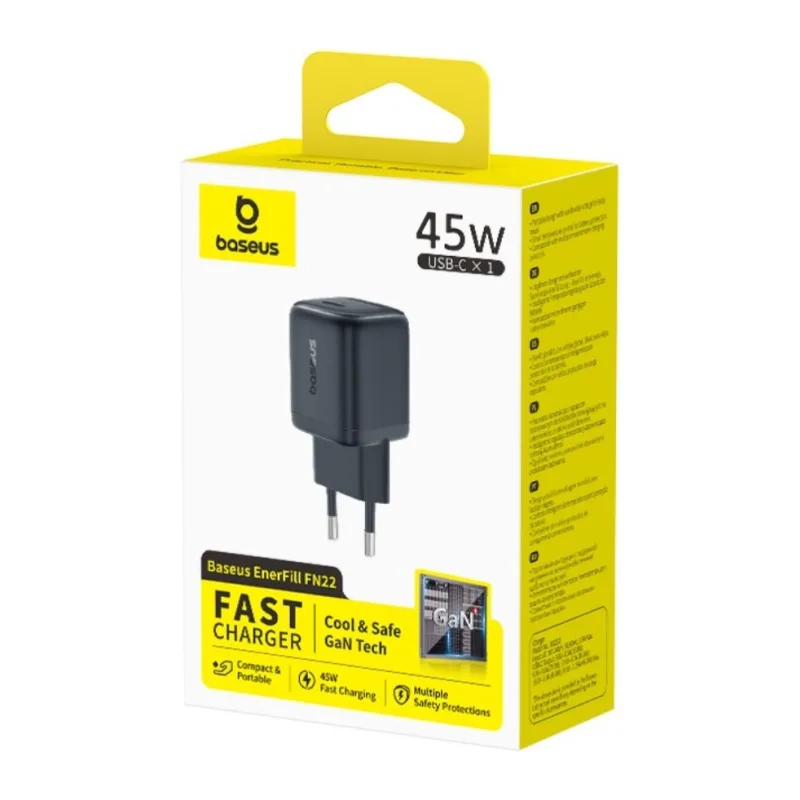 Сетевое зарядное устройство Baseus EnerFill FN22 1C 45W Cosmic Black (E0123300)