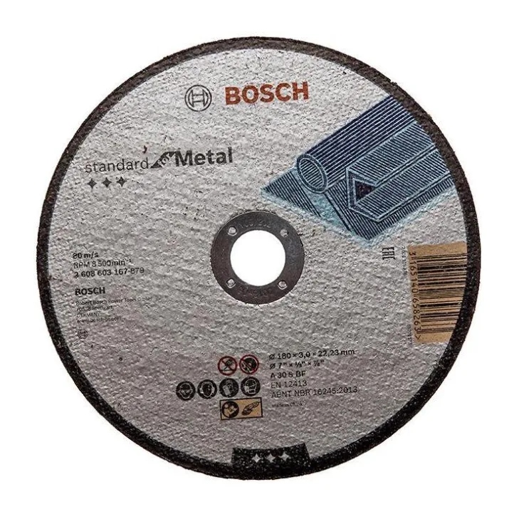 Отрезной круг Bosch 180х3.0x22.2 мм для металла Standart 2.608.603.167