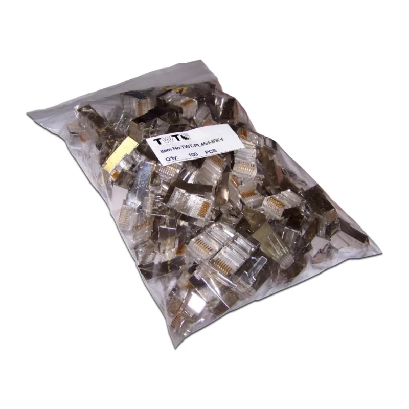 Коннектор TWT TWT-PL45/S-8P8C-6 STP кат.6 100шт