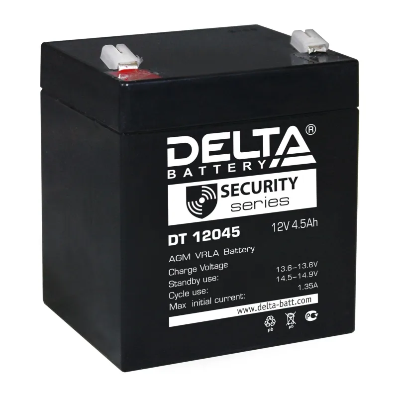 Аккумулятор для ИБП Delta 12V/4.5Ah (DT 12045)