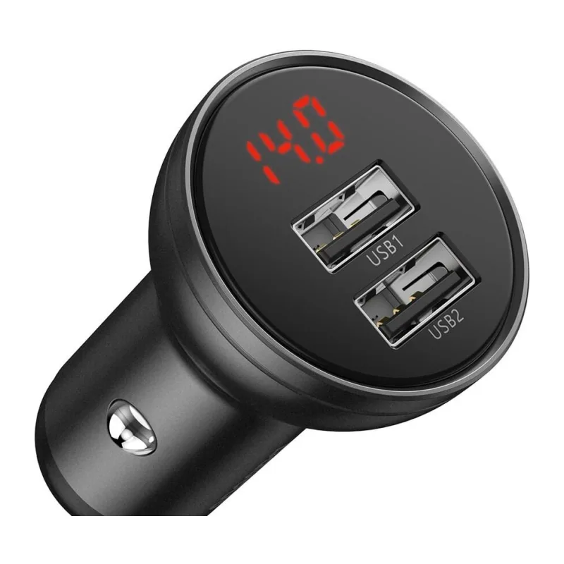 Автомобильное зарядное Baseus Digital Display Gray (CCBX-0G)