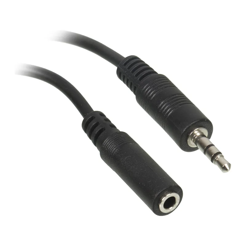 Кабель аудио Buro BAAC003-1 Jack 3,5 (m)/Jack 3,5 (f) 1м черный