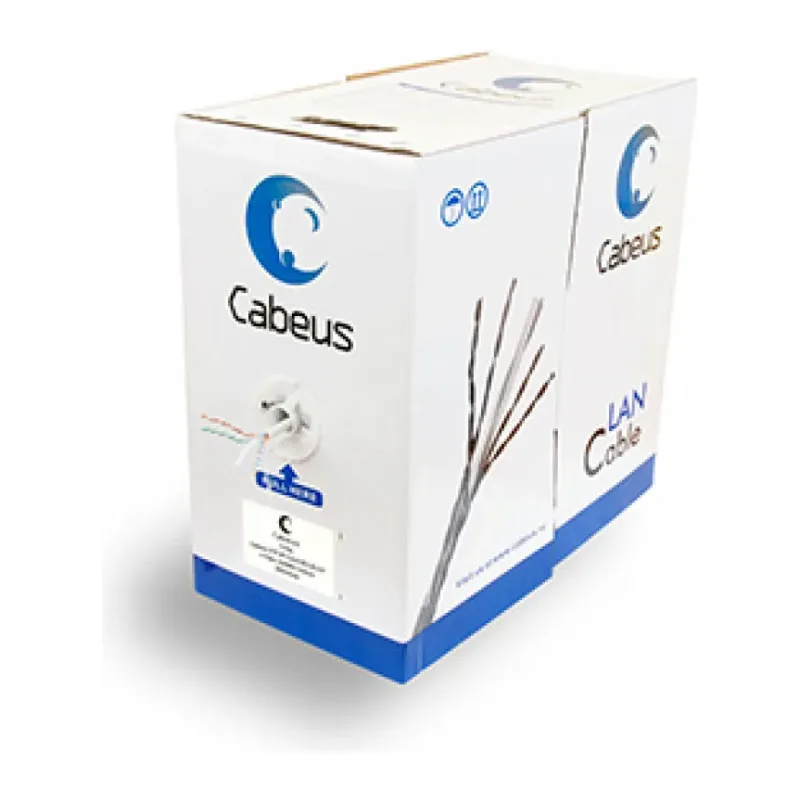 Кабель витая пара Cabeus UTP-4P-Cat.6-SOLID-GY серый