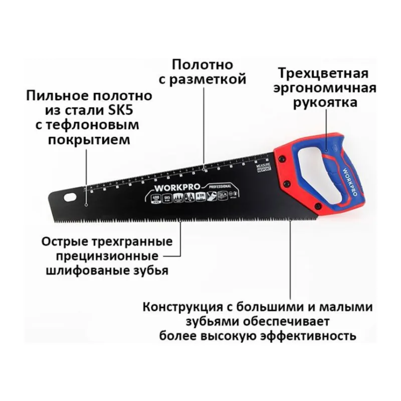 Ножовка WorkPro WP215013