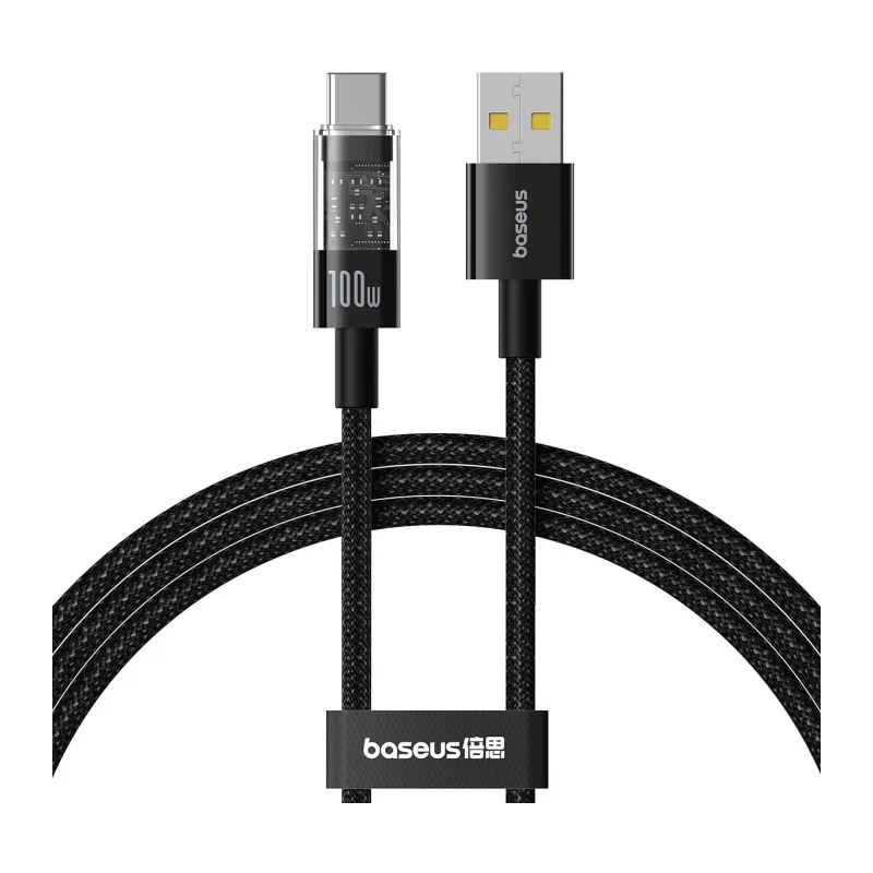 Кабель Baseus CB000094 Gem Fast-Charging Data Cable USB to USB-C 100W 1m Cluster Black (P10373002111-00)