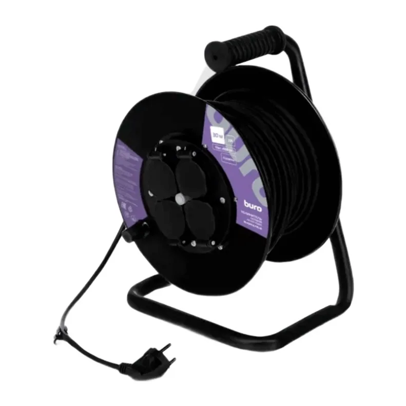 Удлинитель Buro BU-PSR4.30/FRG-20 черный