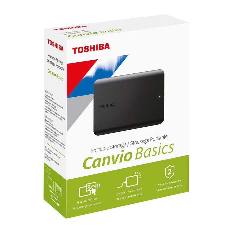 Внешний накопитель Toshiba Canvio Basics 1TB черный (HDTB510EK3AA)