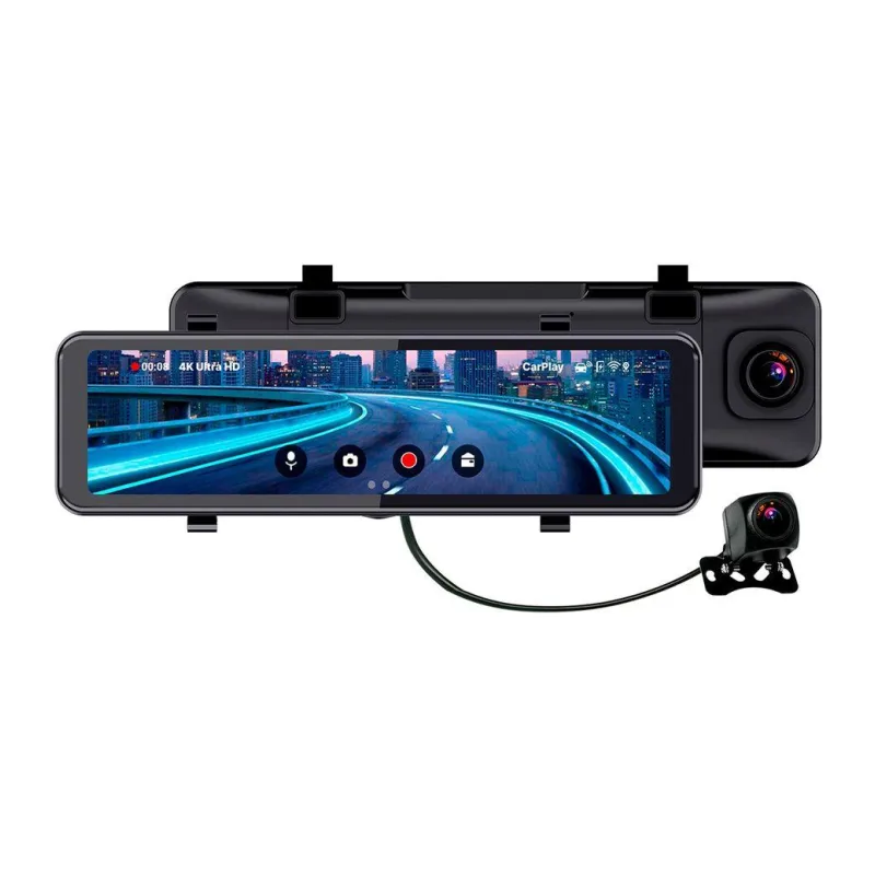 Автомобильный видеорегистратор TrendVision CarPlay Mirror черный