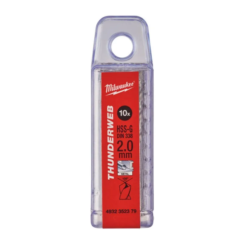 Сверло по металлу Milwaukee Thunderweb HSS-G 2х49мм 10шт (4932352379)