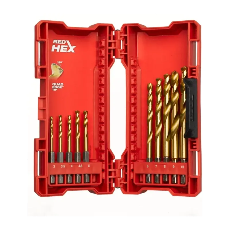 Набор сверл Milwaukee RedHEX HSS-TiN 3-10 мм 10шт (4932493865)