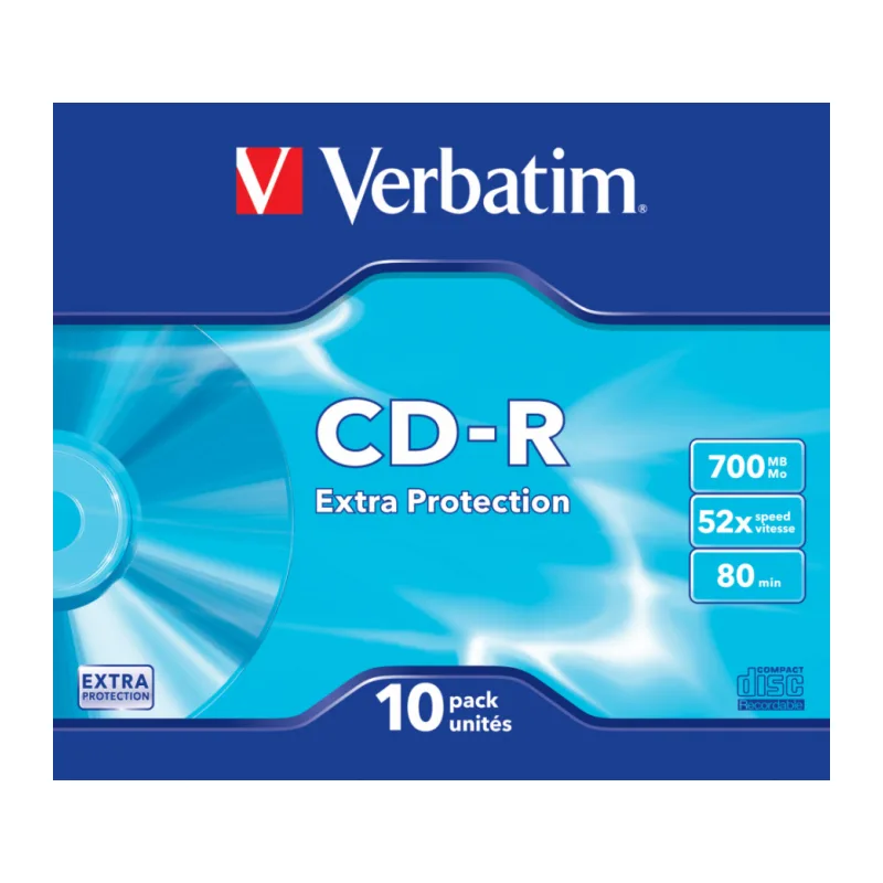 CD-R диск Verbatim Extra Protection Slim Case 10шт (43415)