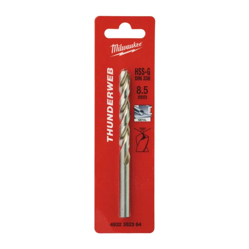 Сверло по металлу Milwaukee Thunderweb HSS-G 8.5x117мм (4932352364)