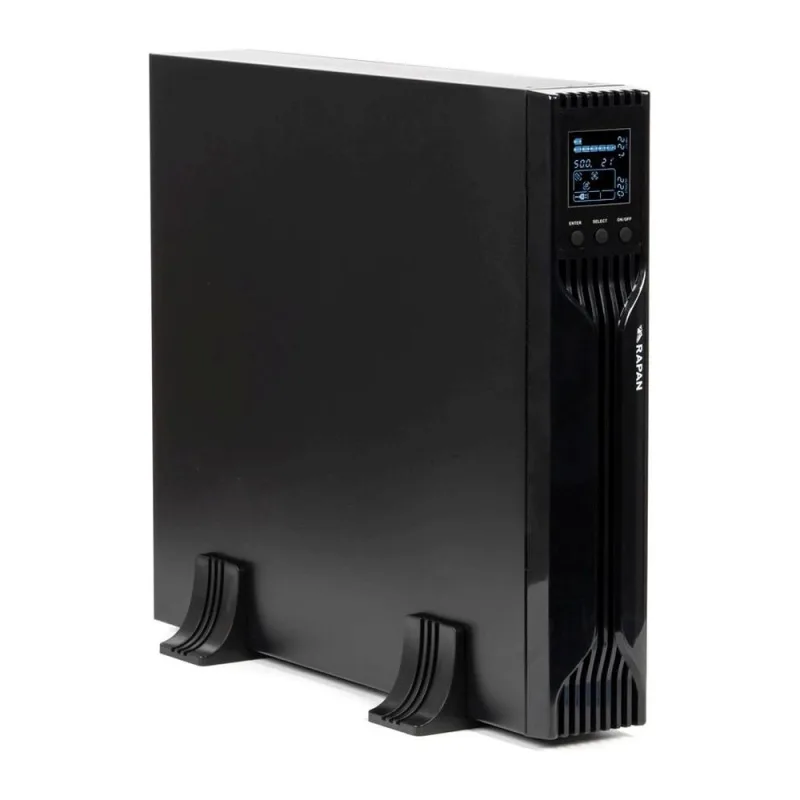 Источник бесперебойного питания Бастион Rapan 1000-RACK-IN-2X9 черный (8936)