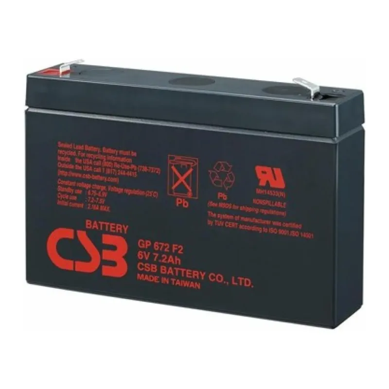 Аккумулятор для ИБП CSB 6V/7.2Ah (GP 672)