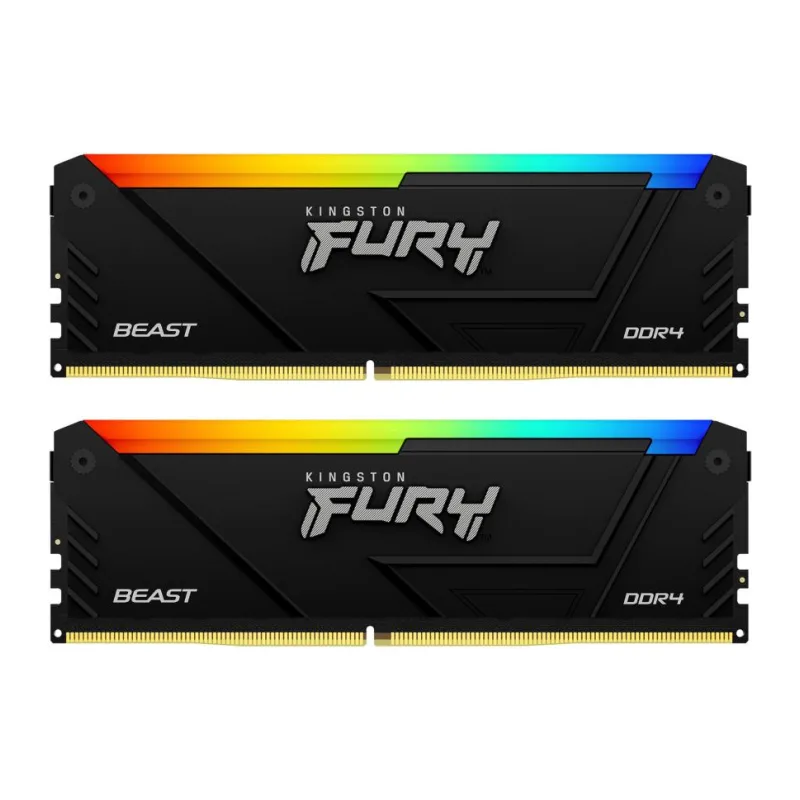 Оперативная память Kingston Fury Beast Black RGB XMP 32GB DDR4 (KF436C18BB2AK2/32)
