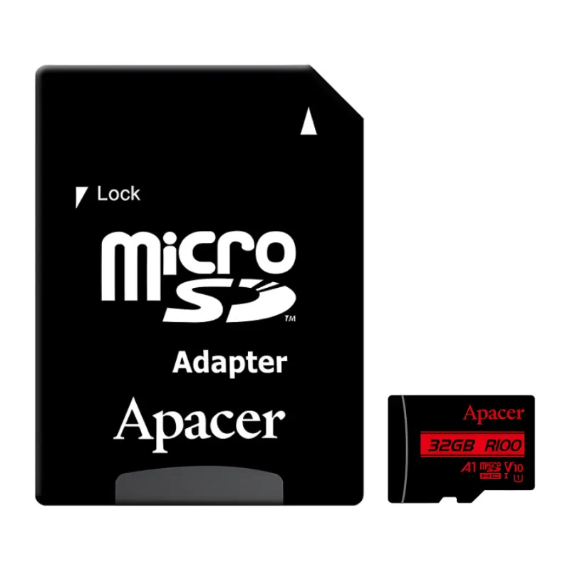 Карта памяти Apacer microSDHC 32GB с адаптером (AP32GMCSH10UB-R)