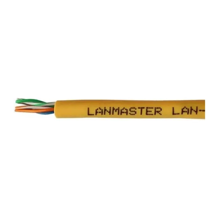 Кабель витая пара Lanmaster LAN-5EUTP-HFLT-YL желтый