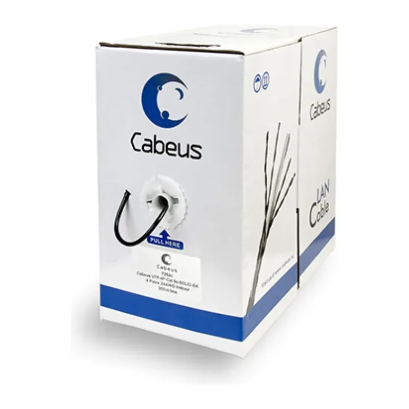 Кабель витая пара Cabeus UTP-4P-CAT.5E-SOLID-BK черный