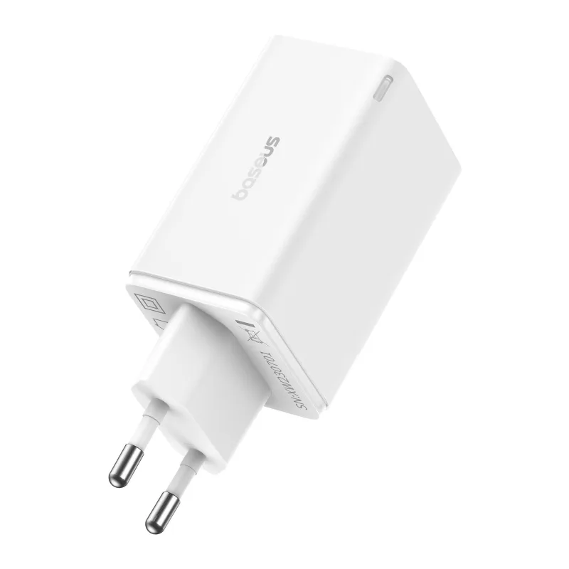 Сетевое зарядное устройство Baseus GaN6 Pro 65W EU Moon White (P10162701213-00)