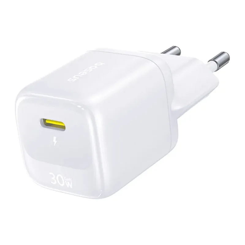 Сетевое зарядное устройство Baseus E01231 EnerFill FN22 Fast Charger 1C 30W EU Moon White (E0123101)
