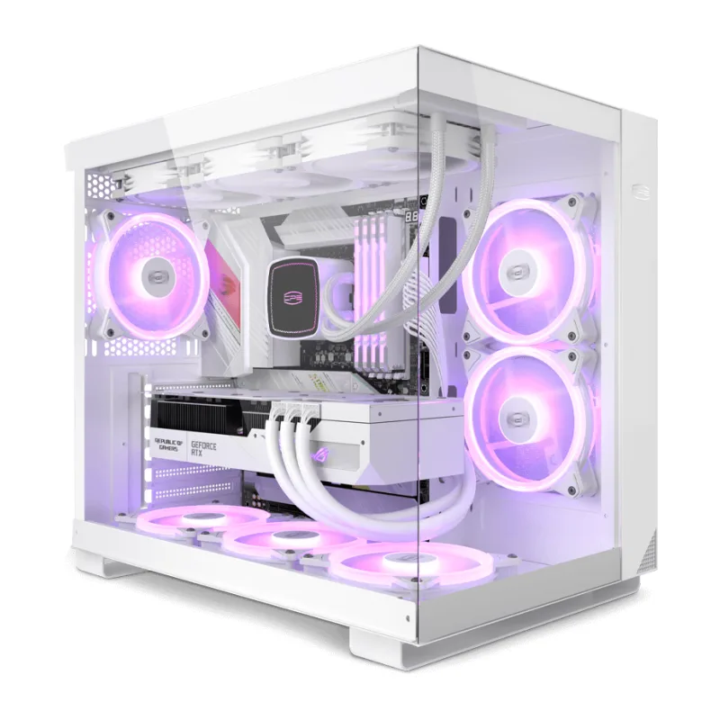 Корпус PCCooler C3 T500 ARGB WH белый без БП (C3-T500WHD6-GL)