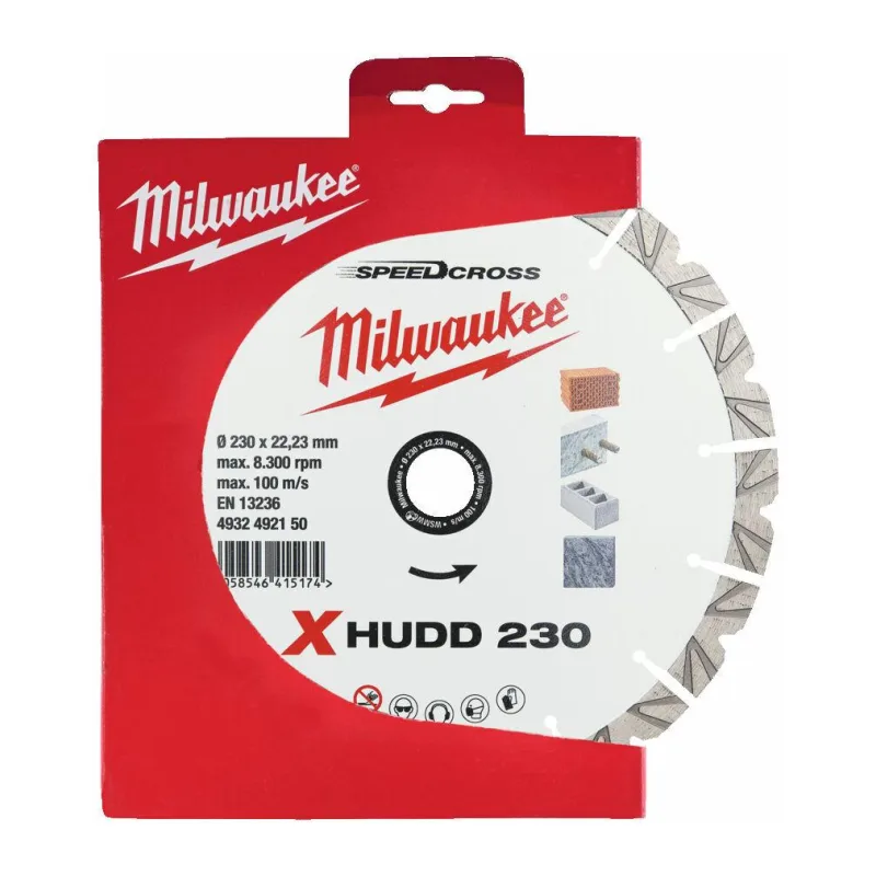 Алмазный диск Milwaukee Speedcross X-HUDD 230мм (4932492150)