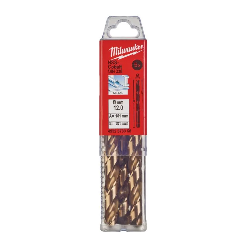 Сверло по металлу Milwaukee HSS-Co 12.0мм 5шт (4932373358)