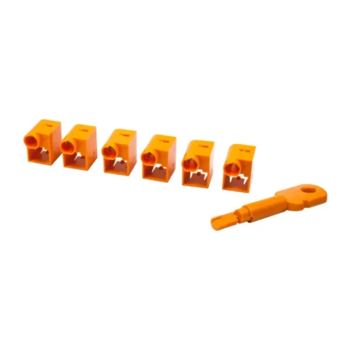 Блокиратор порта Lanmaster LAN-SEC45-CL-SET-OR 6шт оранжевый