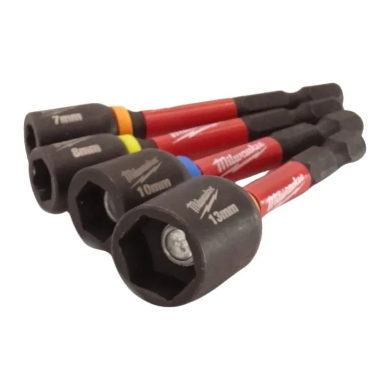 Насадки торцевые Milwaukee Shockwave 1/4" HEX 4шт (4932492445)