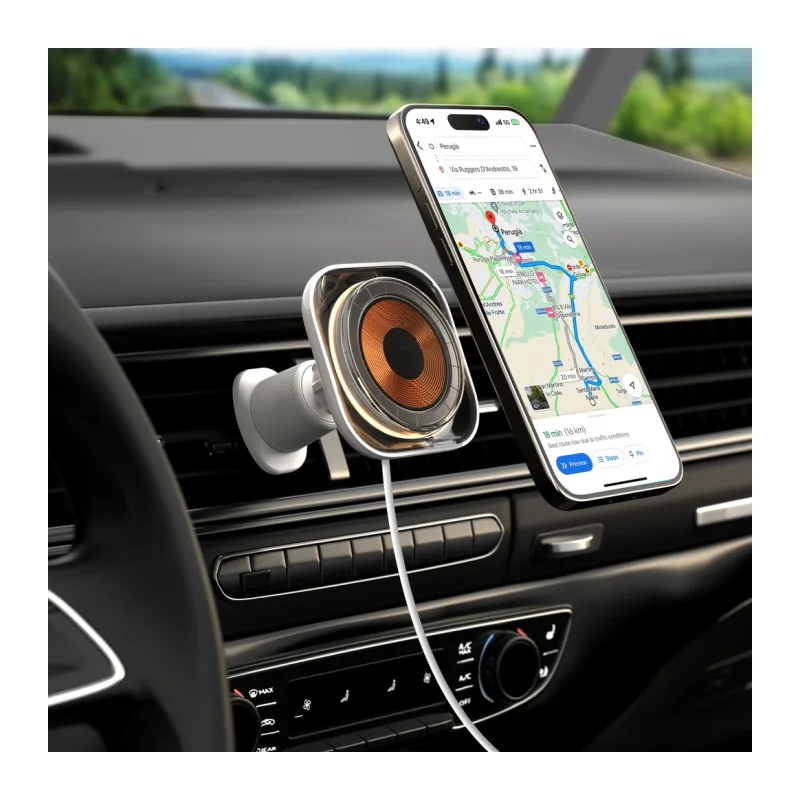 Держатель для смартфона Momax 1-Charge Flow White (CM29W)