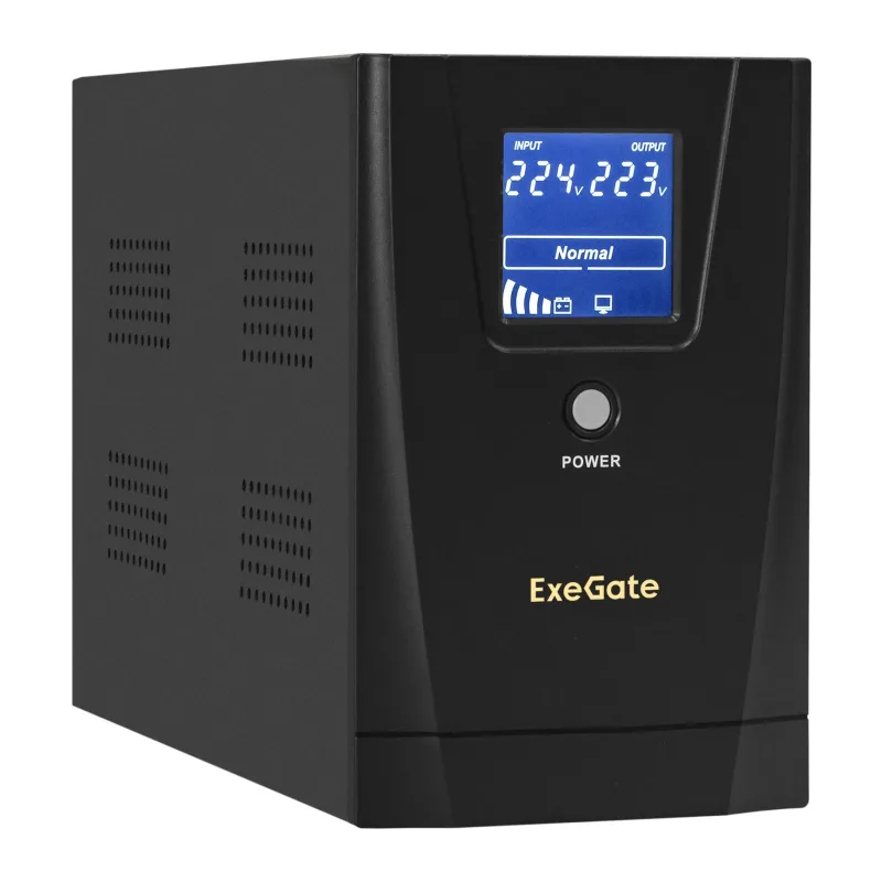 Источник бесперебойного питания ExeGate SpecialPro Smart LLB-2000.LCD.AVR.2SH.RJ.USB (EX292632RUS)