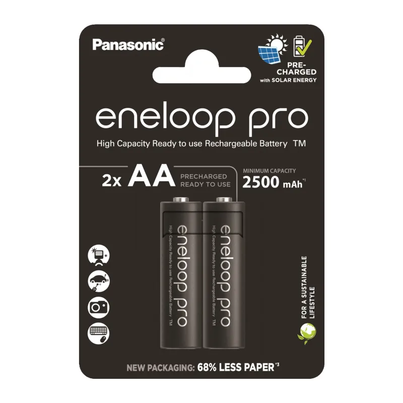 Аккумулятор Panasonic Eneloop Pro AA 2500mAh BL2 (BK-3HCDE/2CP)
