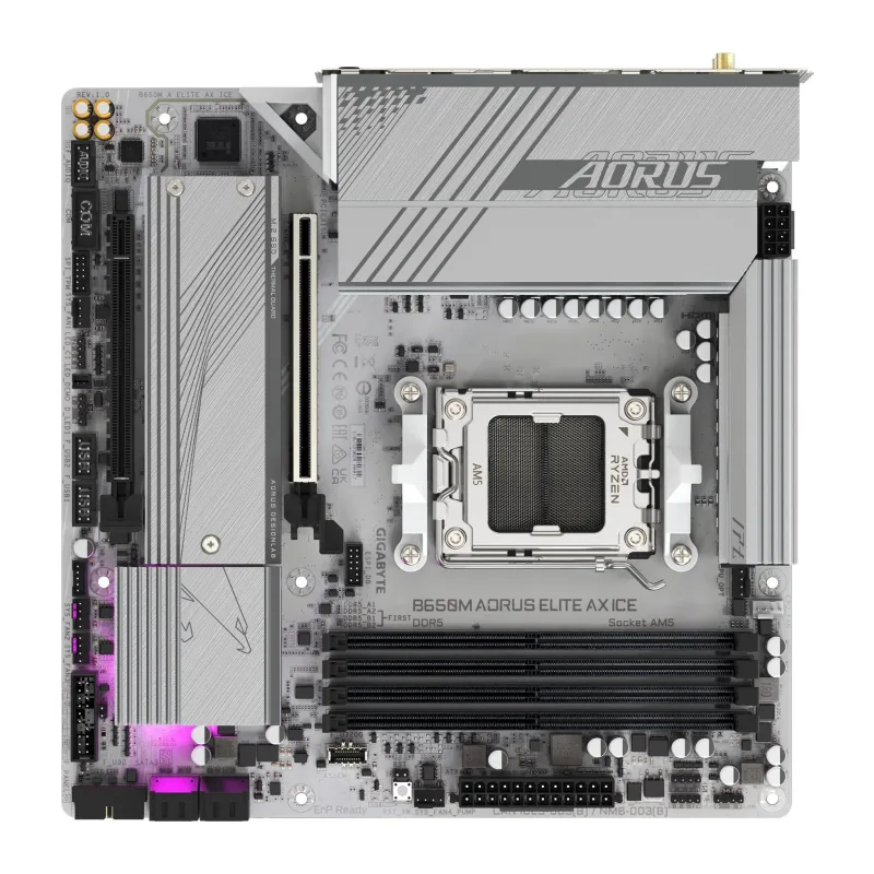 Материнская плата GigaByte B650M Aorus Elite AX Ice rev. 1.1