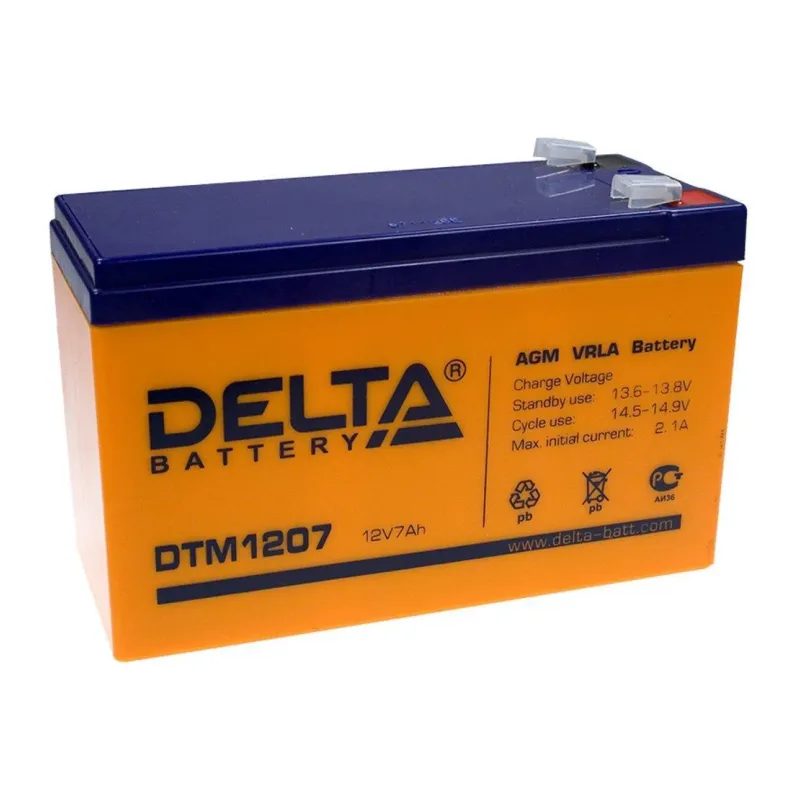 Аккумулятор для ИБП Delta DTM 1207 (12V/7.2Ah)