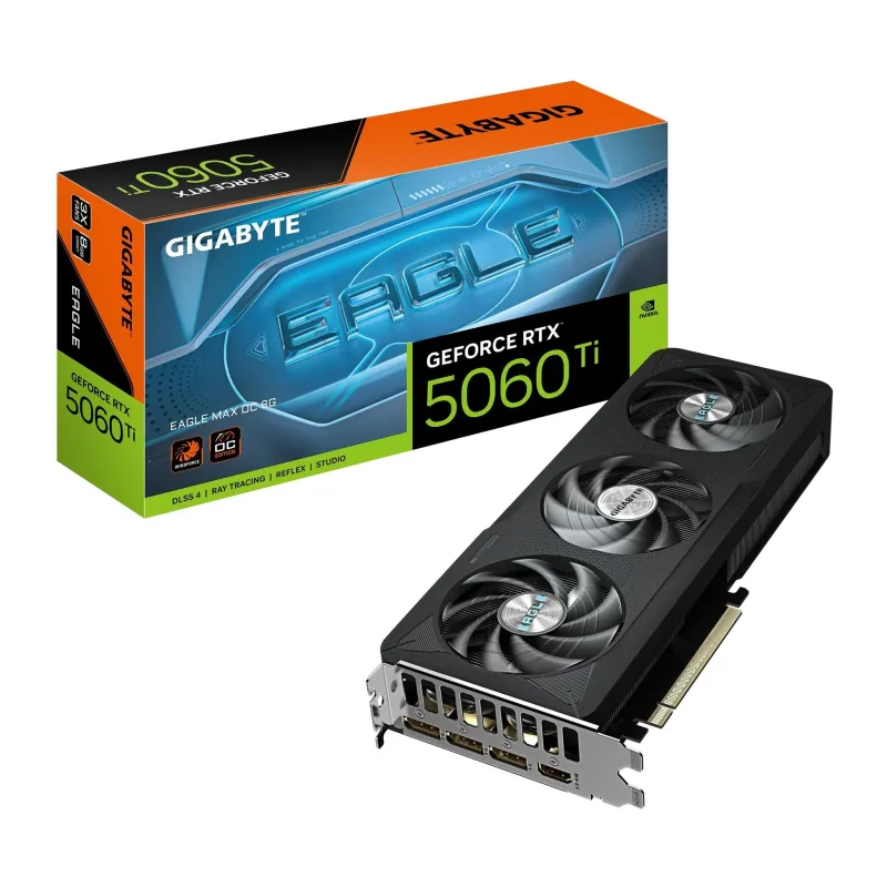Видеокарта Gigabyte GeForce RTX 5060 Ti Eagle Max OC 8GB GDDR7 (GV-N506TEAGLEMAX OC-8GD)