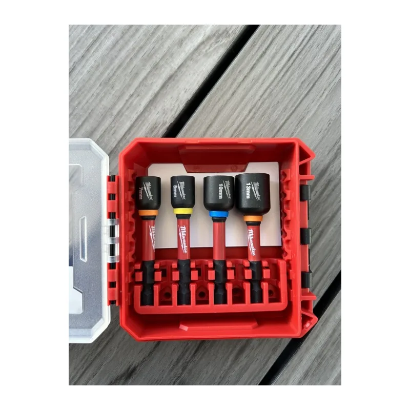 Насадки торцевые Milwaukee Shockwave 1/4" HEX 4шт (4932492445)