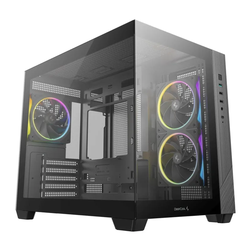 Корпус DeepCool CG330 3F mATX без БП черный (R-CG330-BKNGM3-G)