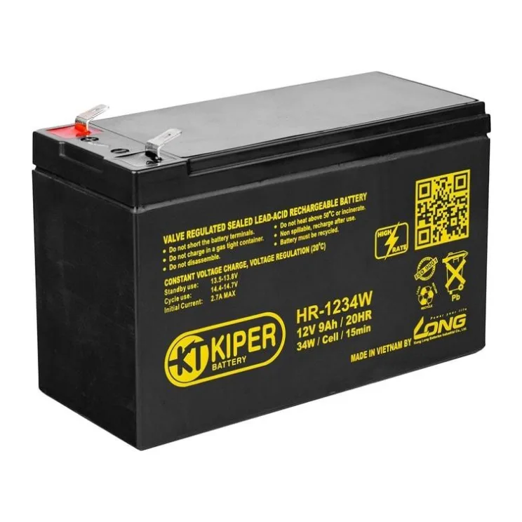 Аккумулятор для ИБП Kiper 12V/9Ah (HR-1234W F2)