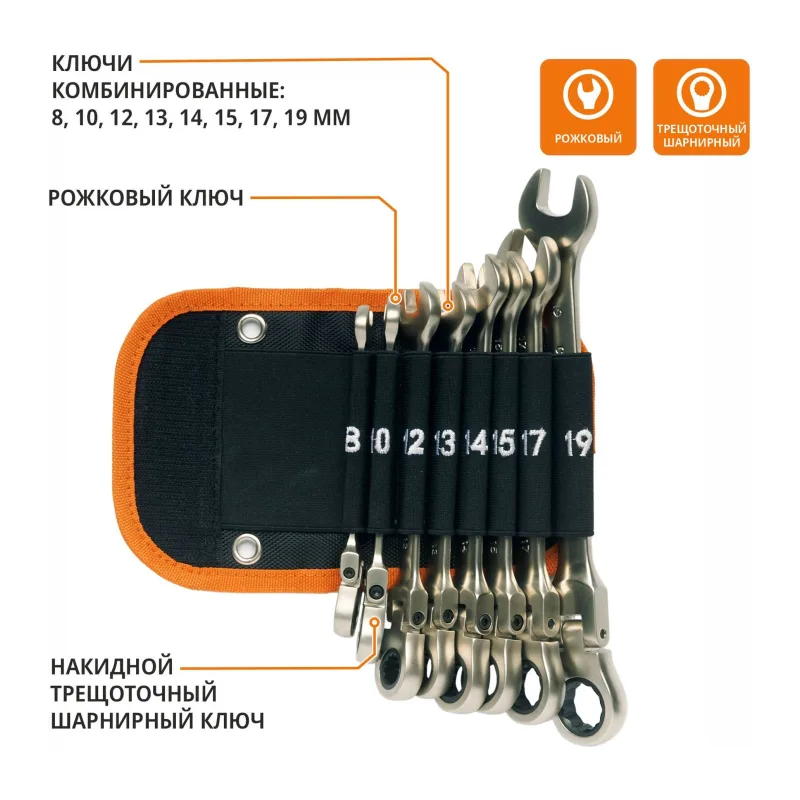 Набор ключей MaxPiler MXT-8-SB