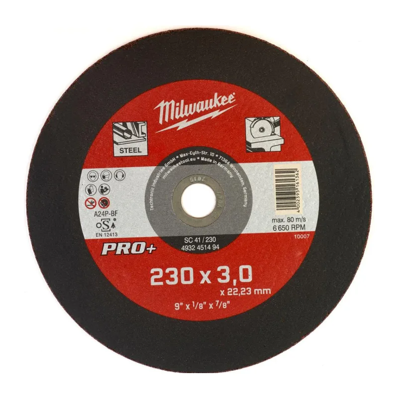 Диск отрезной Milwaukee PRO+ SC41 230x3 (4932451494)