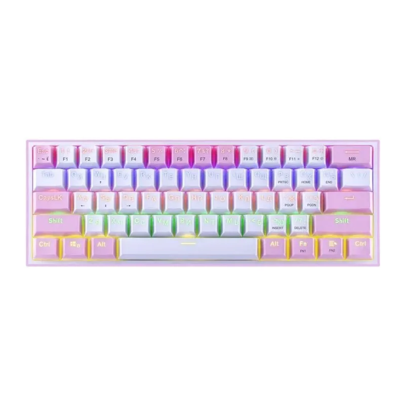 Клавиатура Redragon Fizz розовый/белый (70672)