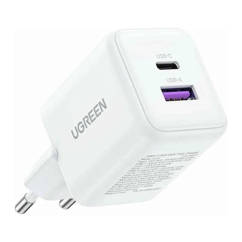 Сетевое зарядное устройство Ugreen X516 White (65015)