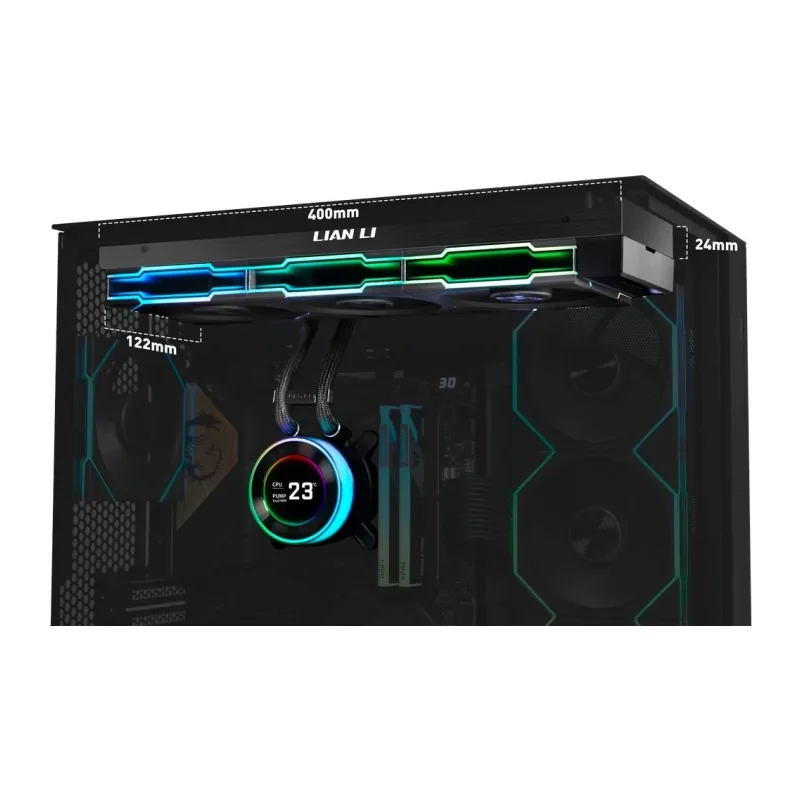 Система жидкостного охлаждения для процессора Lian Li HydroShift II LCD-C 360TL ARGB черный (G89.GHS2LCD36TB.R0)