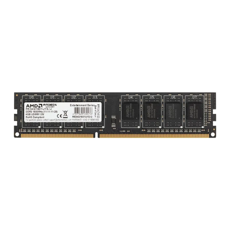 Оперативная память AMD Radeon R3 Value Series 4GB DDR3 Black (R534G1601U1S-U)