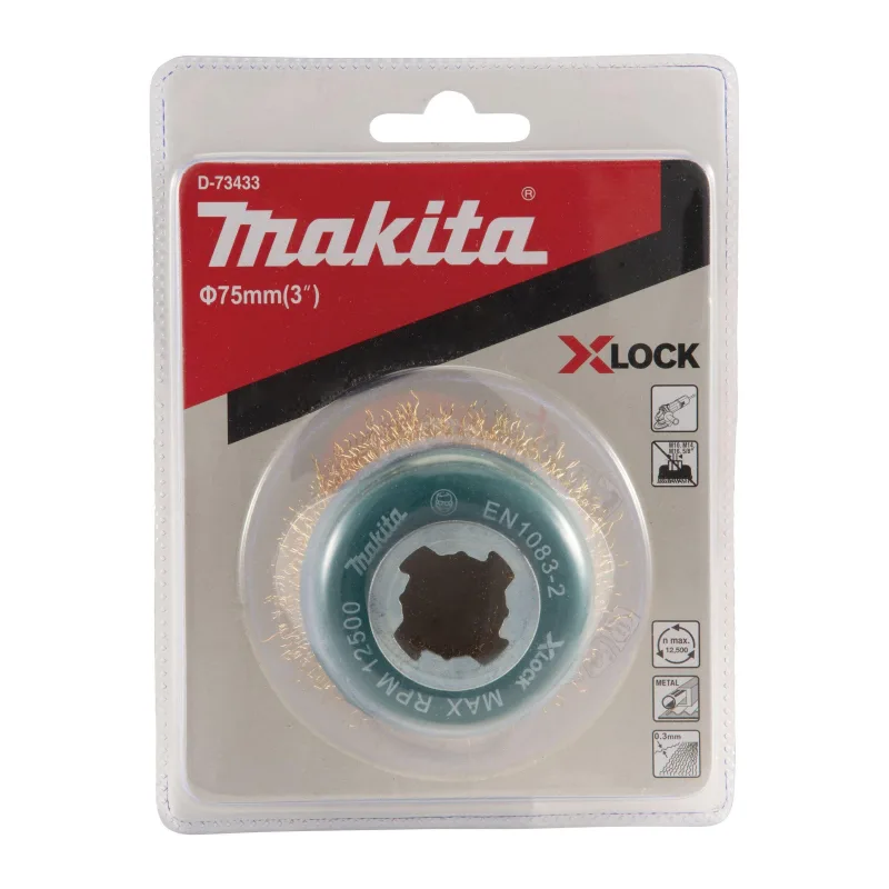 Щетка Makita D 75 мм 0,3 мм X-lock проволочная чашечная (D-73433)