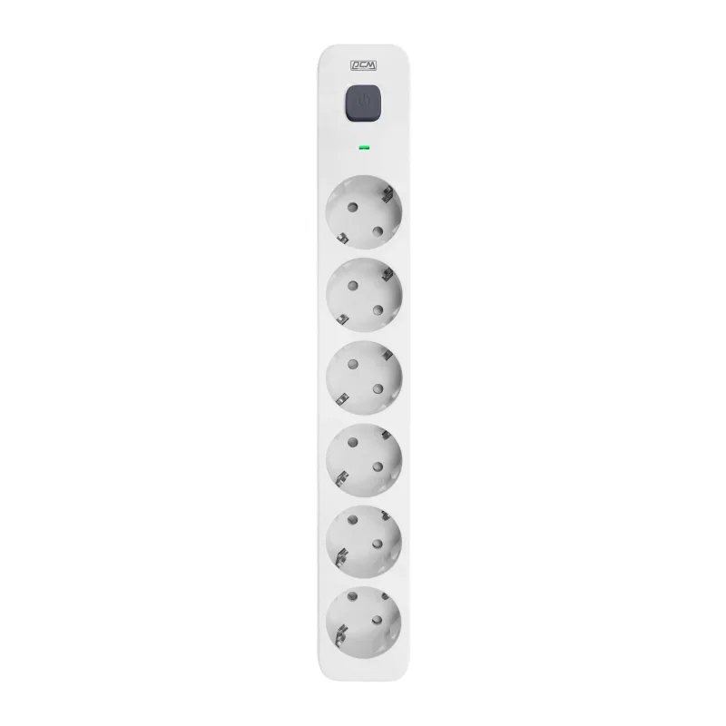 Сетевой фильтр Powercom SP-06W 5.0м белый/серый