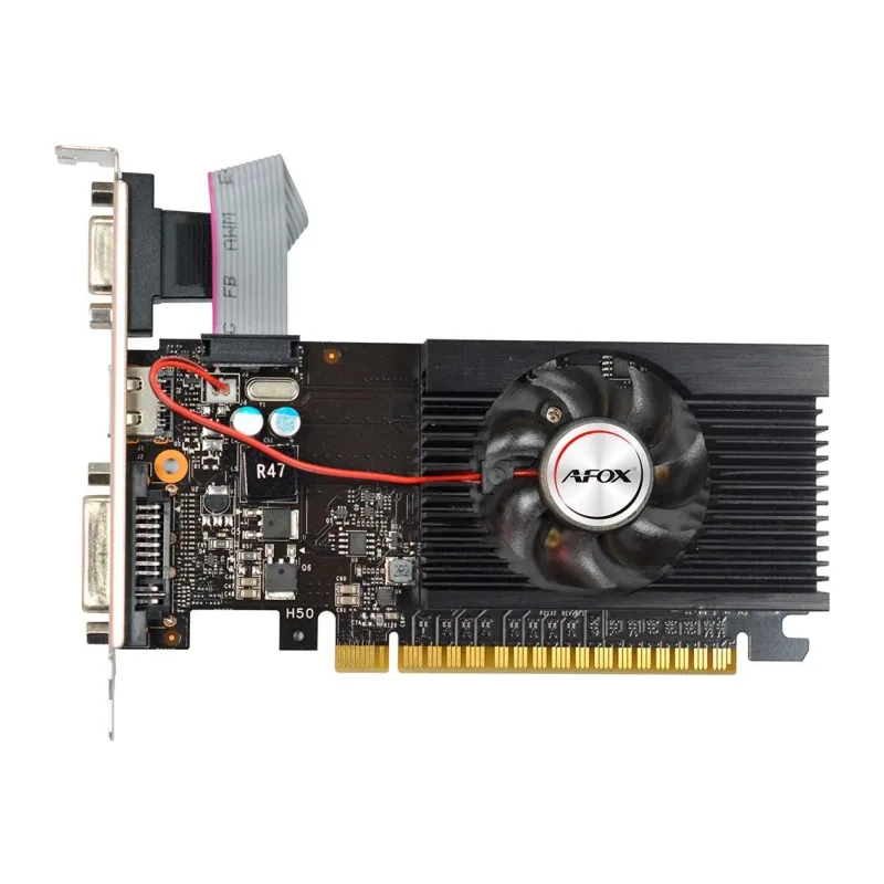 Видеокарта AFOX Geforce GT710 1GB DDR3 64Bit DVI HDMI VGA LP Single Fan (AF710-1024D3L8)